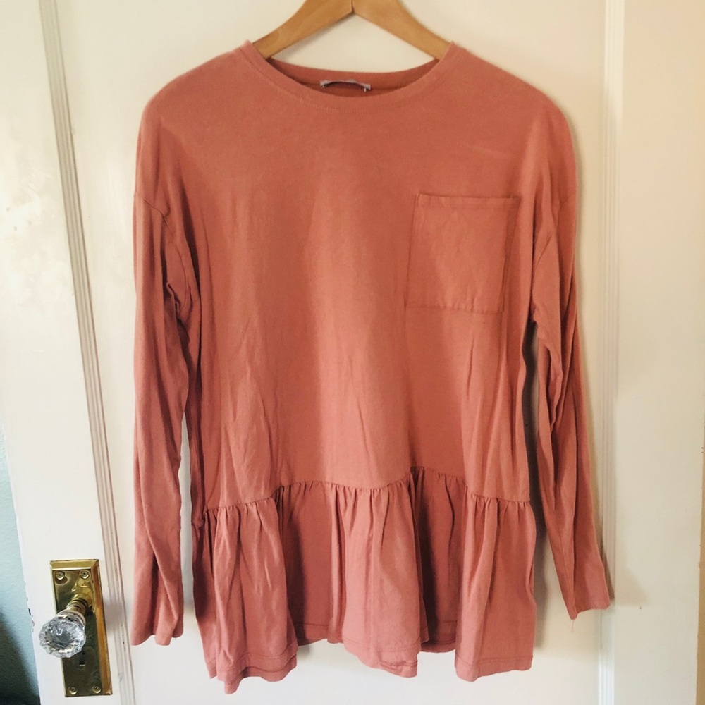 Zara ruffle tshirt